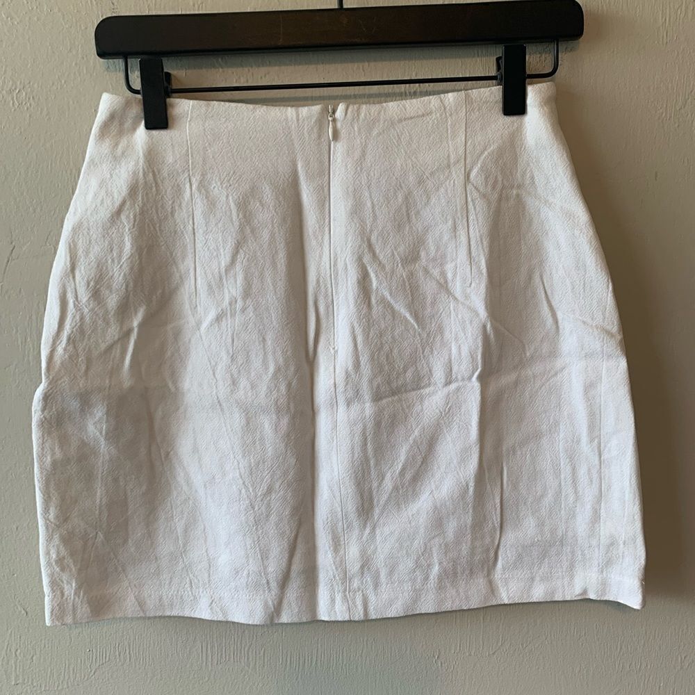 Altar'd State White Mini Skirt with Multicolor Floral Embroidery - Picture 2 of 6